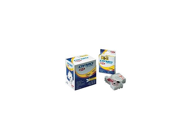 Tape Dymo 12mmx7M sort/rød 
